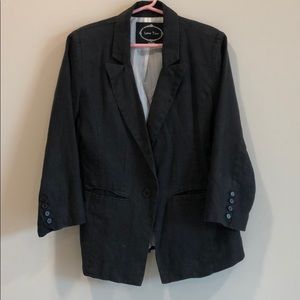 Black linen blazer